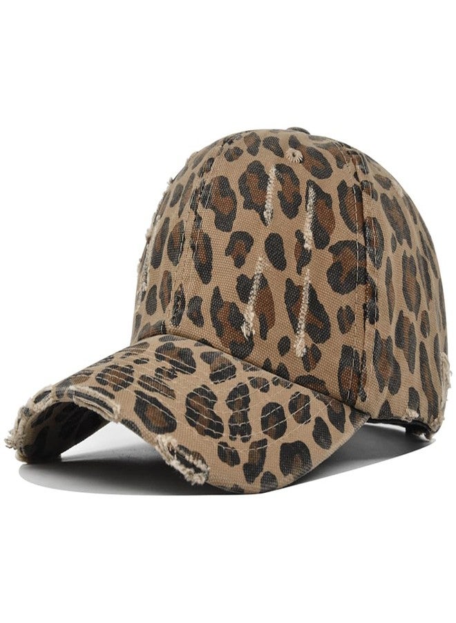 Ptduabenlu Leopard Baseball Cap for Men Women Adjustable Cotton Trucker Hats Dad Hat Classic Low Profile Plain Cap - Image 1